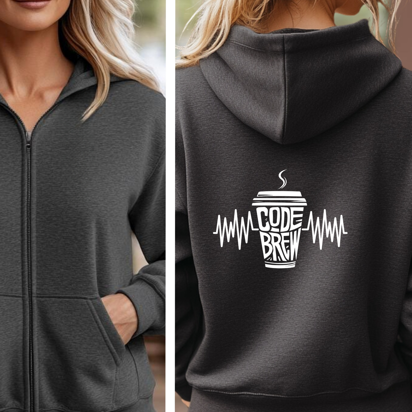 Nurse Jacket, Zip Up Hoodie, Code Brew, Nurse Practitioner, Emergency Department Hoodie, Nurse Sweatshirt, Nurse Hoodie, Paramedic, Respiratory Therapy Hoodiepy