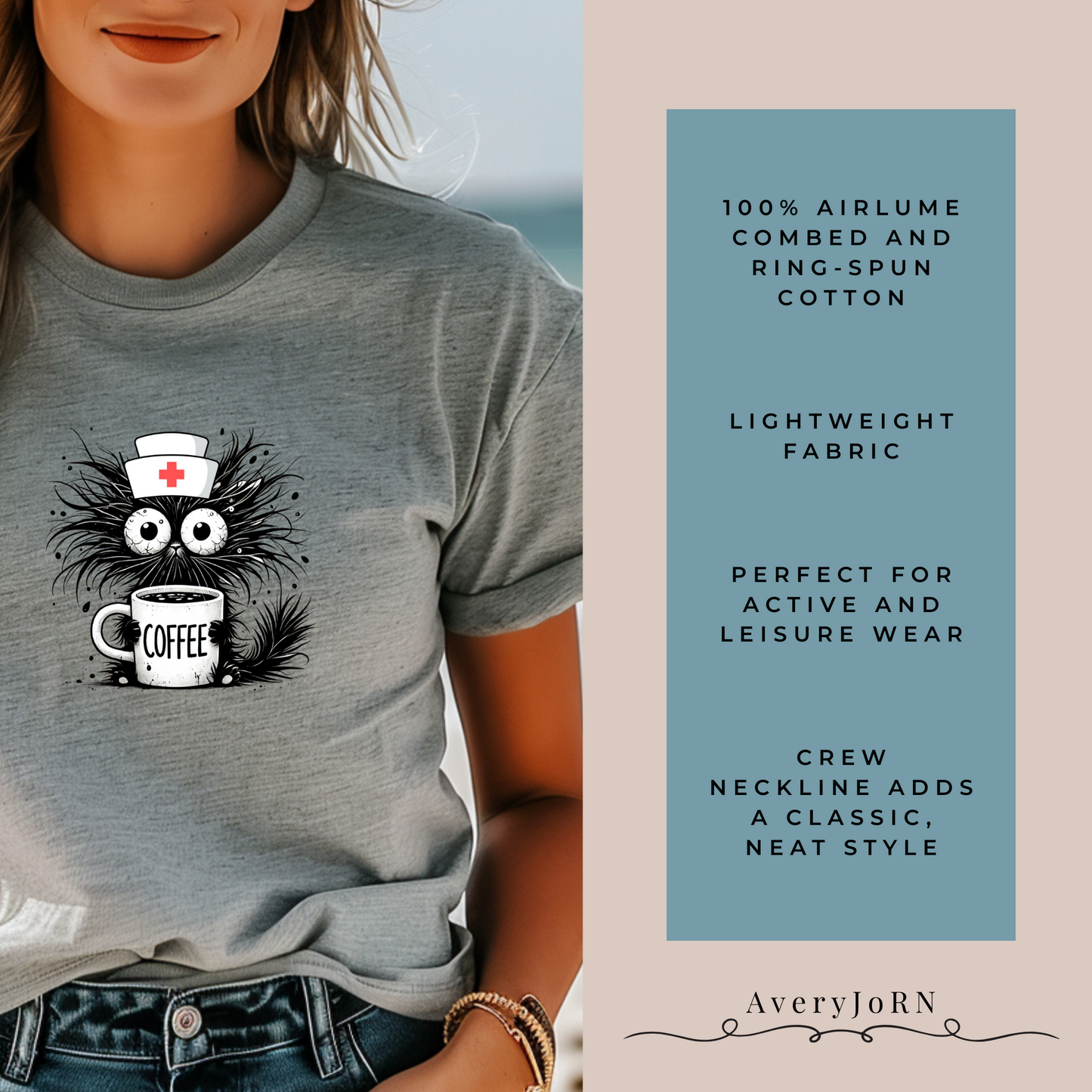 Nurse Shirt, Nurse Practitioner, Gift for Nurses, RN Gift, Cat Shirt, Funny Cat Shirt, Funny Coffee Shirt, School Nurse, Nurse Appreciation