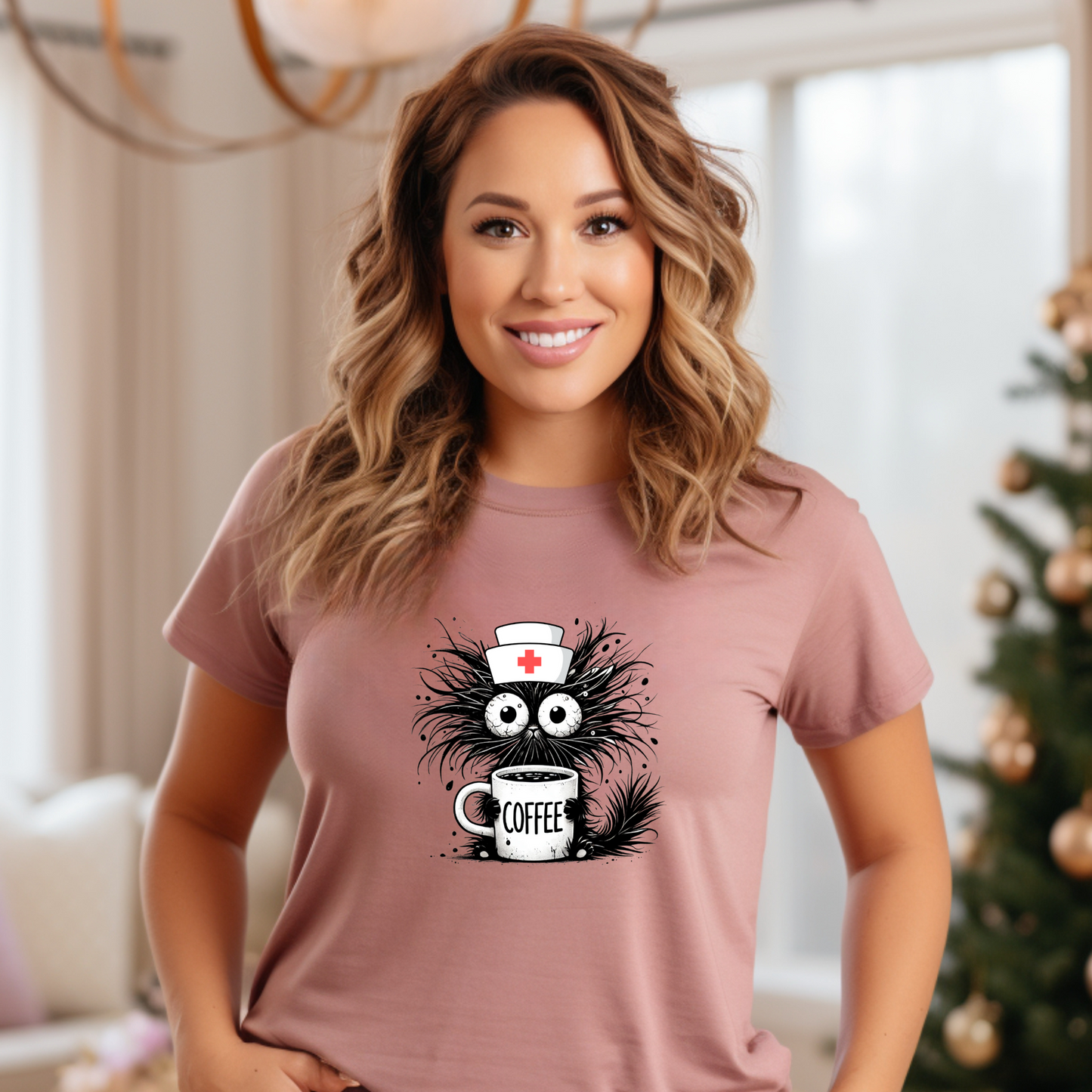 Nurse Shirt, Nurse Practitioner, Gift for Nurses, RN Gift, Cat Shirt, Funny Cat Shirt, Funny Coffee Shirt, School Nurse, Nurse Appreciation