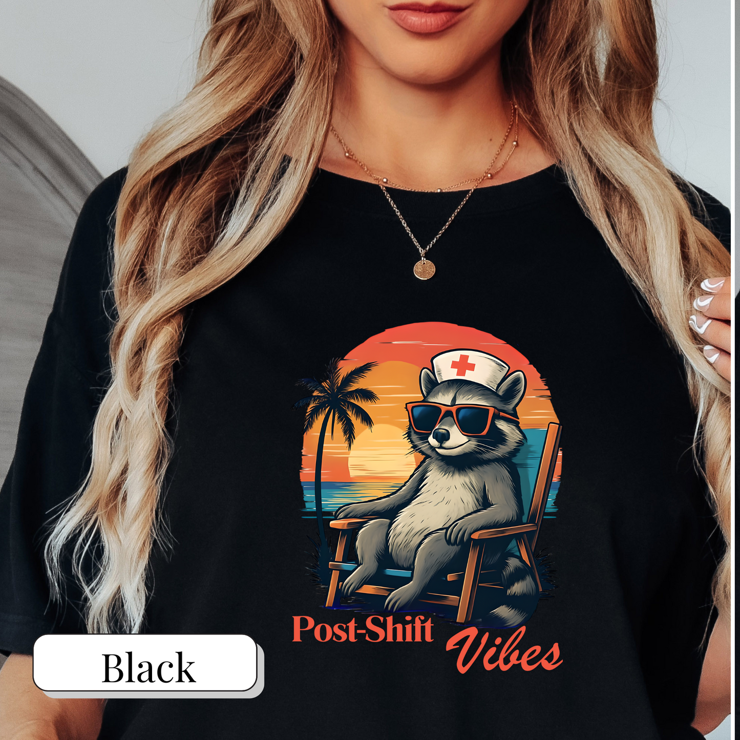 Cozy Nurse Shirt with Funny Raccoon Design- Ideal for Nurse Practitioners, ER Nurses, Med Surg Nurses, ICU Nurse, and NICU Nurses