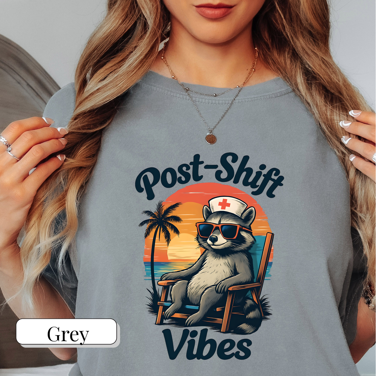 Cozy Nurse Shirt with Funny Raccoon Design- Ideal for Nurse Practitioners, ER Nurses, Med Surg Nurses, ICU Nurse, and NICU Nurses