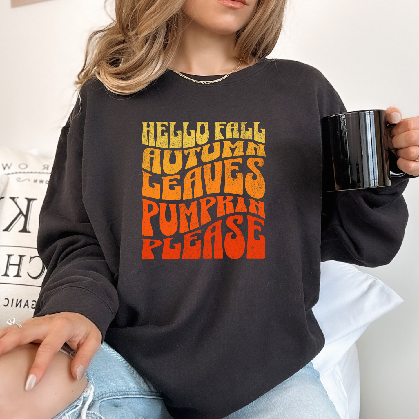 Seasonal Sweatshirt- Perfect Fall Sweater, Crewneck Sweatshirt, Cozy Sweater, Pumpkin Sweater, Halloween Crewneck, Halloween Sweater