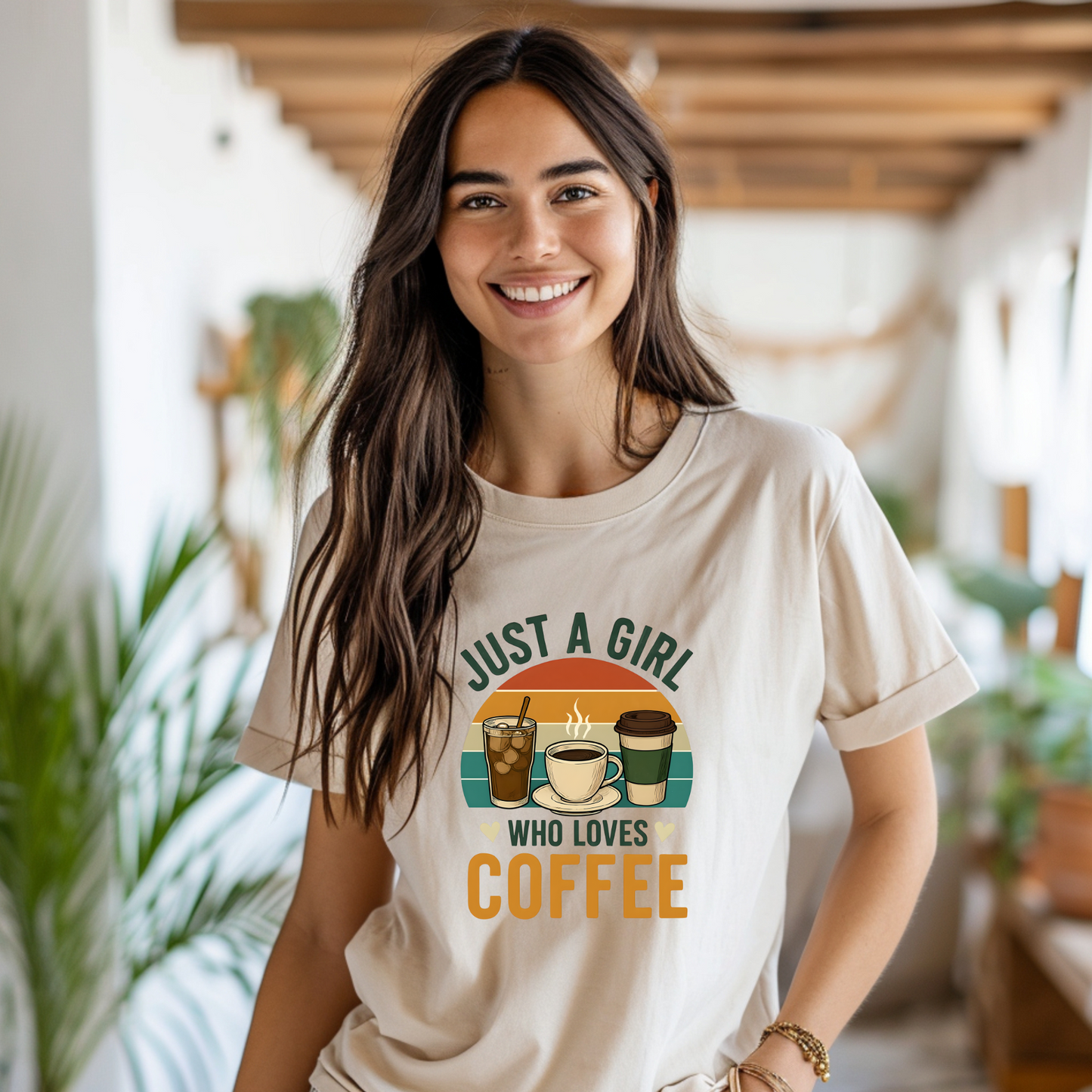 Coffee Gift for Coffee Lovers, Coffee Shirt, Coffee Funny, Funny Tshirt, Sunset Shirt, Caffeine Lovers, Funny Coffee Shirts, Just a Girl