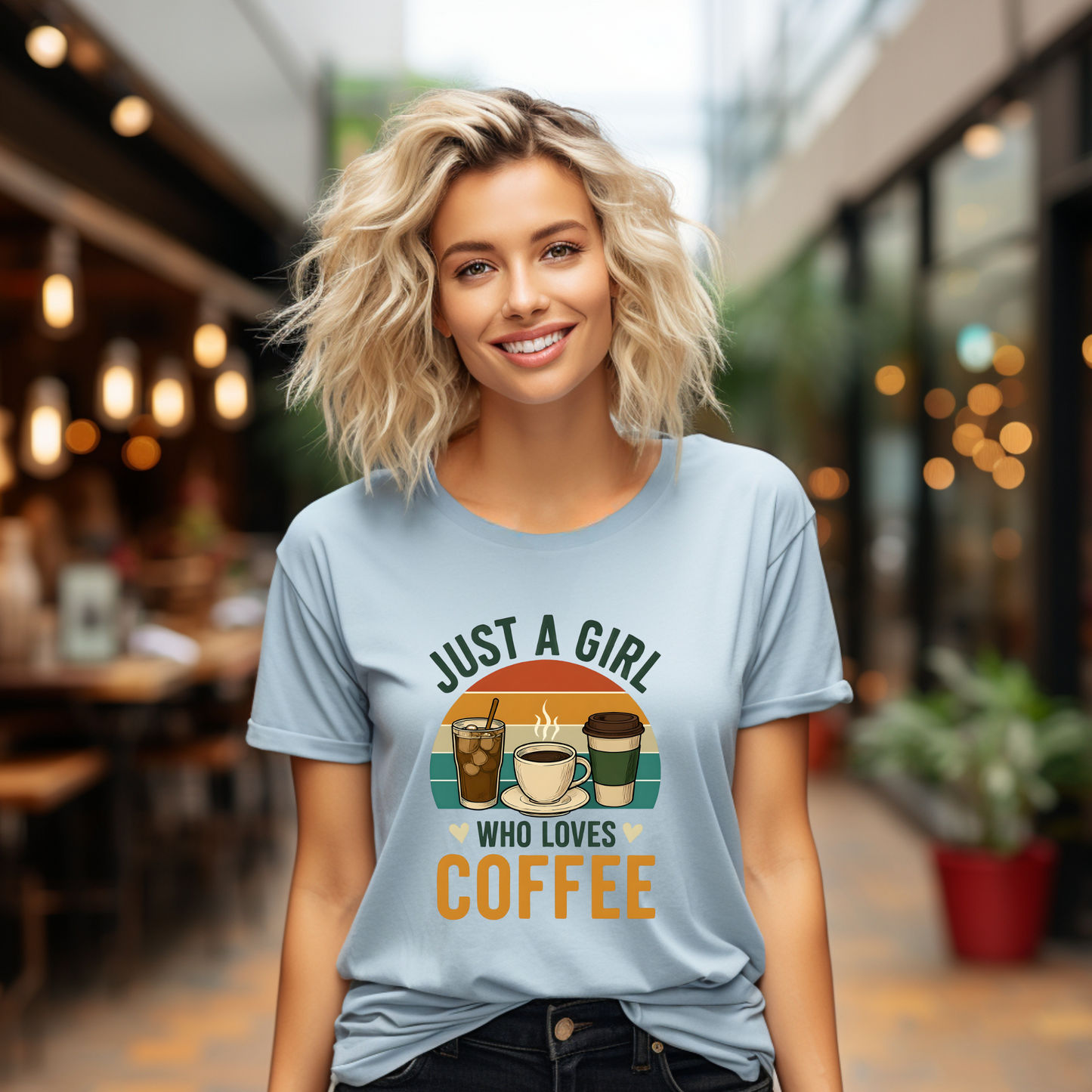 Coffee Gift for Coffee Lovers, Coffee Shirt, Coffee Funny, Funny Tshirt, Sunset Shirt, Caffeine Lovers, Funny Coffee Shirts, Just a Girl