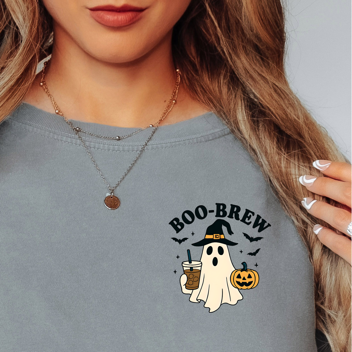 Seasonal Shirt- Fall Ghost and Halloween Shirt, Cute Spooky Season Shirt for Coffee Lovers, Ghost Coffee, Cozy Fall Tshirt