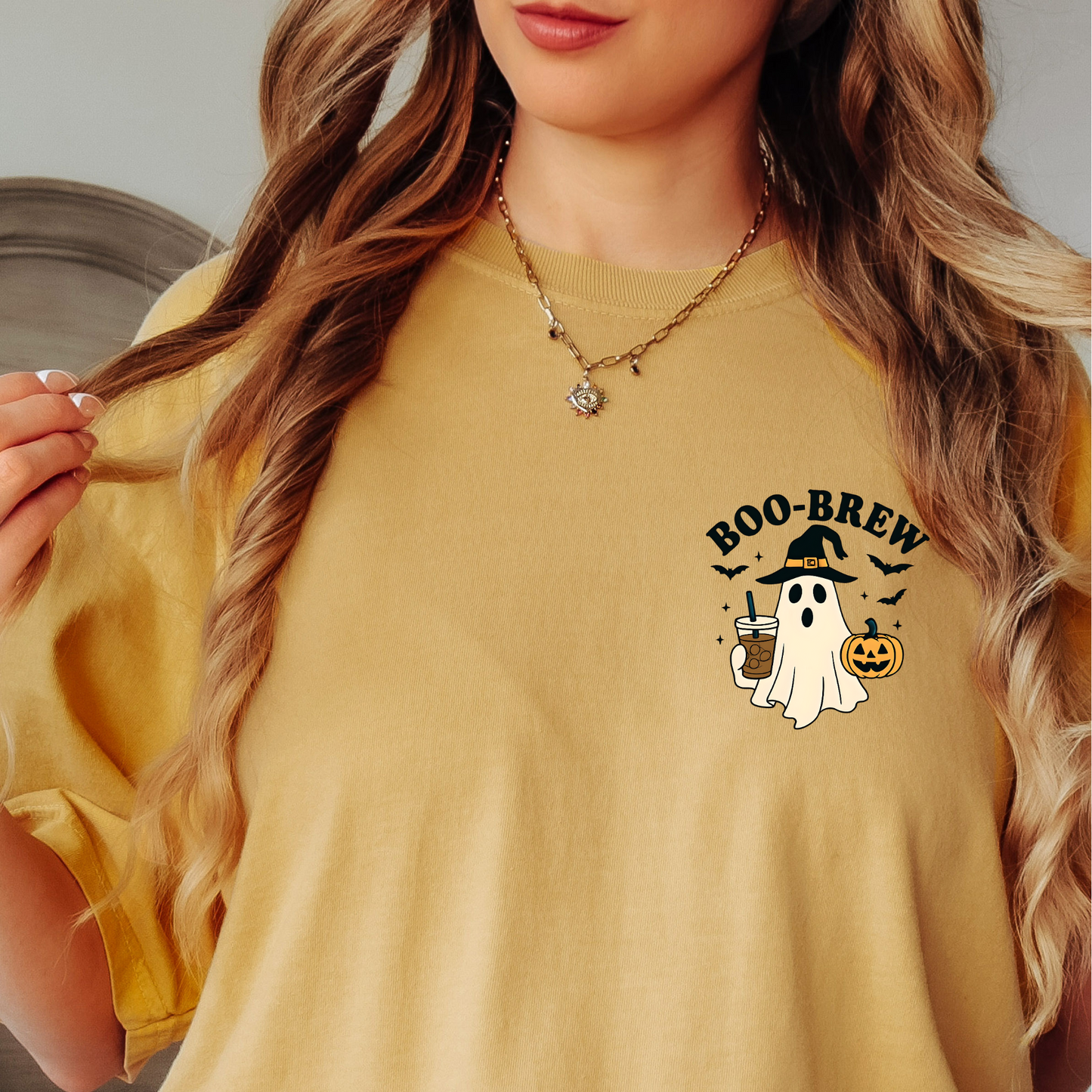 Seasonal Shirt- Fall Ghost and Halloween Shirt, Cute Spooky Season Shirt for Coffee Lovers, Ghost Coffee, Cozy Fall Tshirt