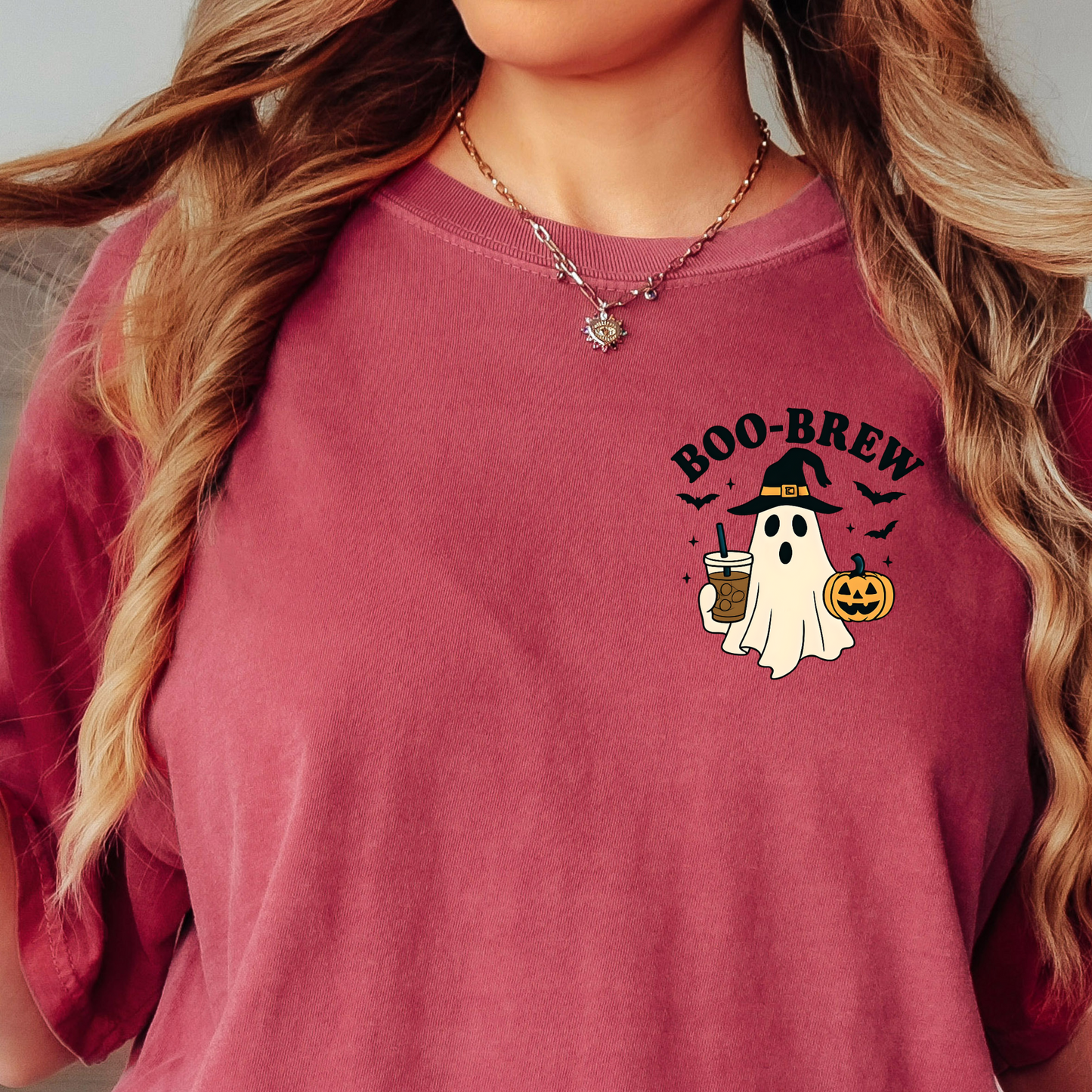 Seasonal Shirt- Fall Ghost and Halloween Shirt, Cute Spooky Season Shirt for Coffee Lovers, Ghost Coffee, Cozy Fall Tshirt