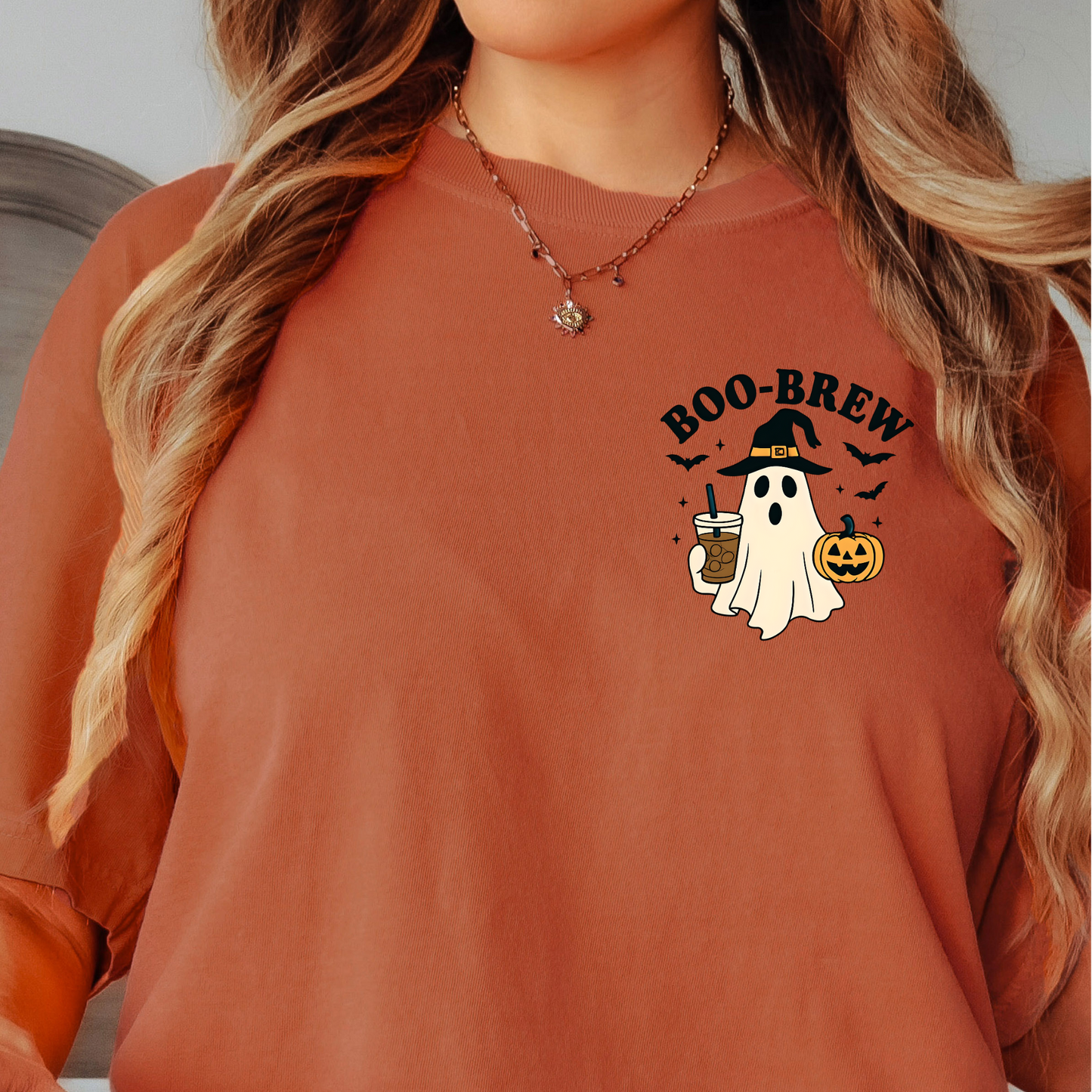 Seasonal Shirt- Fall Ghost and Halloween Shirt, Cute Spooky Season Shirt for Coffee Lovers, Ghost Coffee, Cozy Fall Tshirt