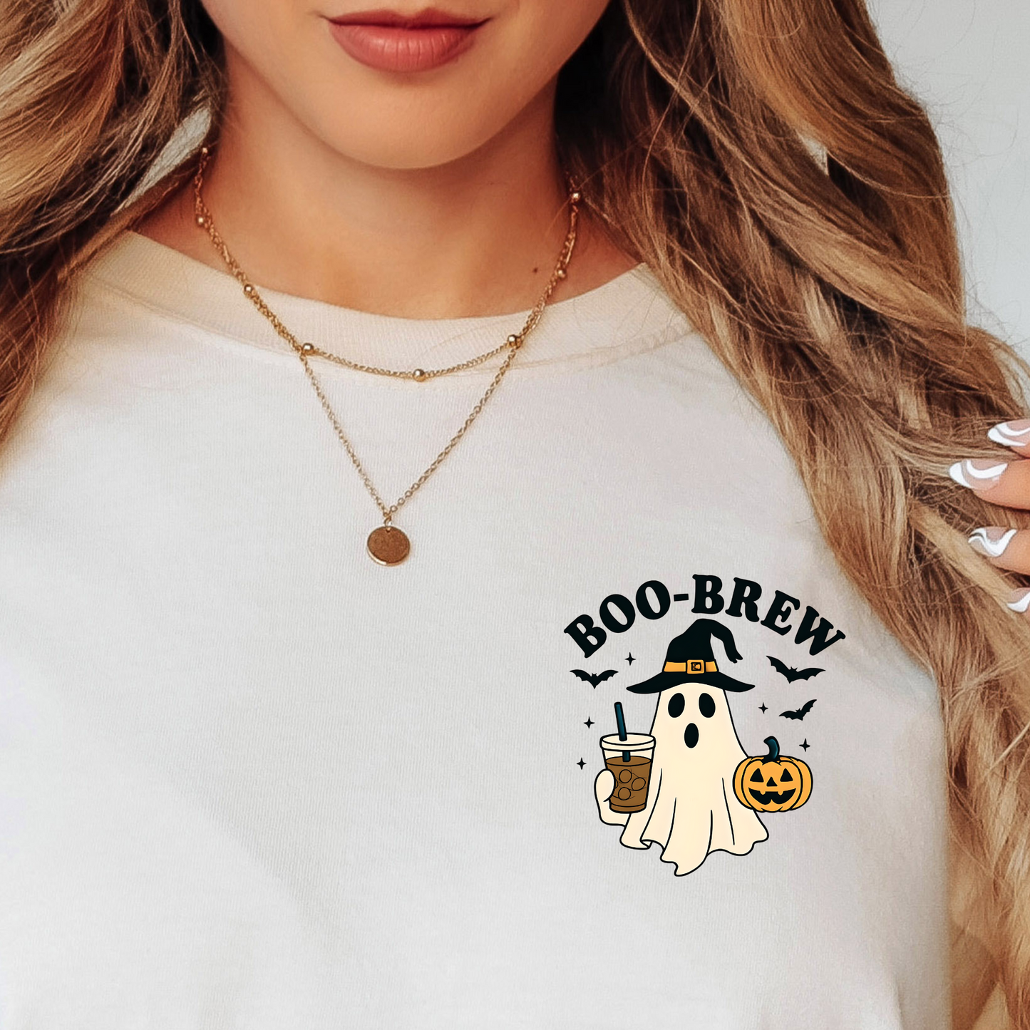 Seasonal Shirt- Fall Ghost and Halloween Shirt, Cute Spooky Season Shirt for Coffee Lovers, Ghost Coffee, Cozy Fall Tshirt