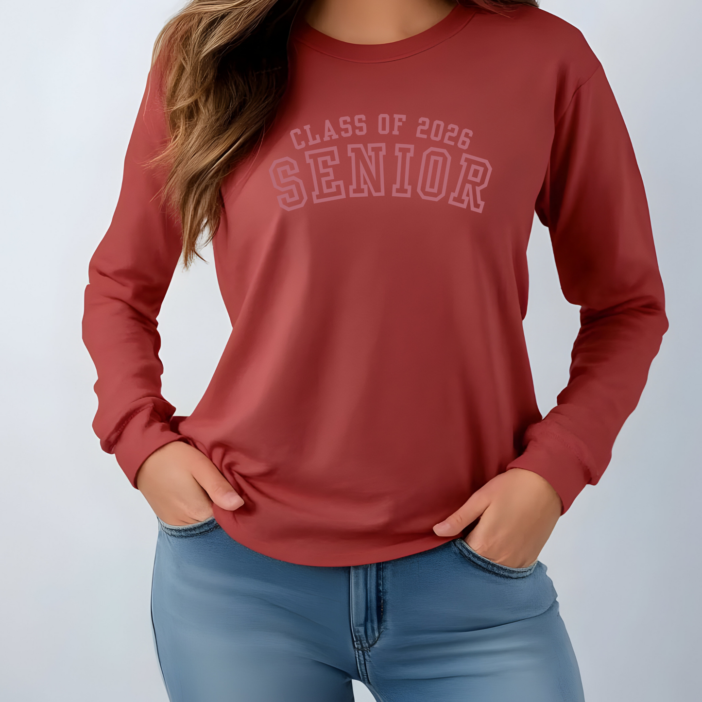 Senior Class of 2026 Unisex Long Sleeve Shirt - Varsity Style High School Graduation Top, College Team Spirit Apparel, Grad Gift Idea,