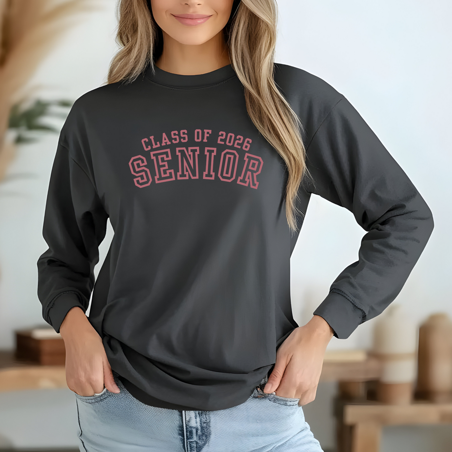 Senior Class of 2026 Unisex Long Sleeve Shirt - Varsity Style High School Graduation Top, College Team Spirit Apparel, Grad Gift Idea,
