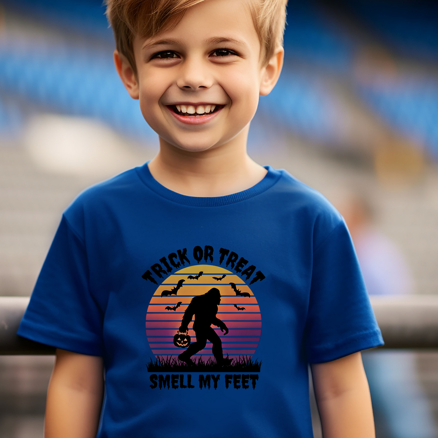 Bigfoot Halloween Kids Tee, Trick-or-Treating Costume, Halloween Party Shirt, Kids Graphic Tee, Boys Girls Tee, Children's Halloween Shirt