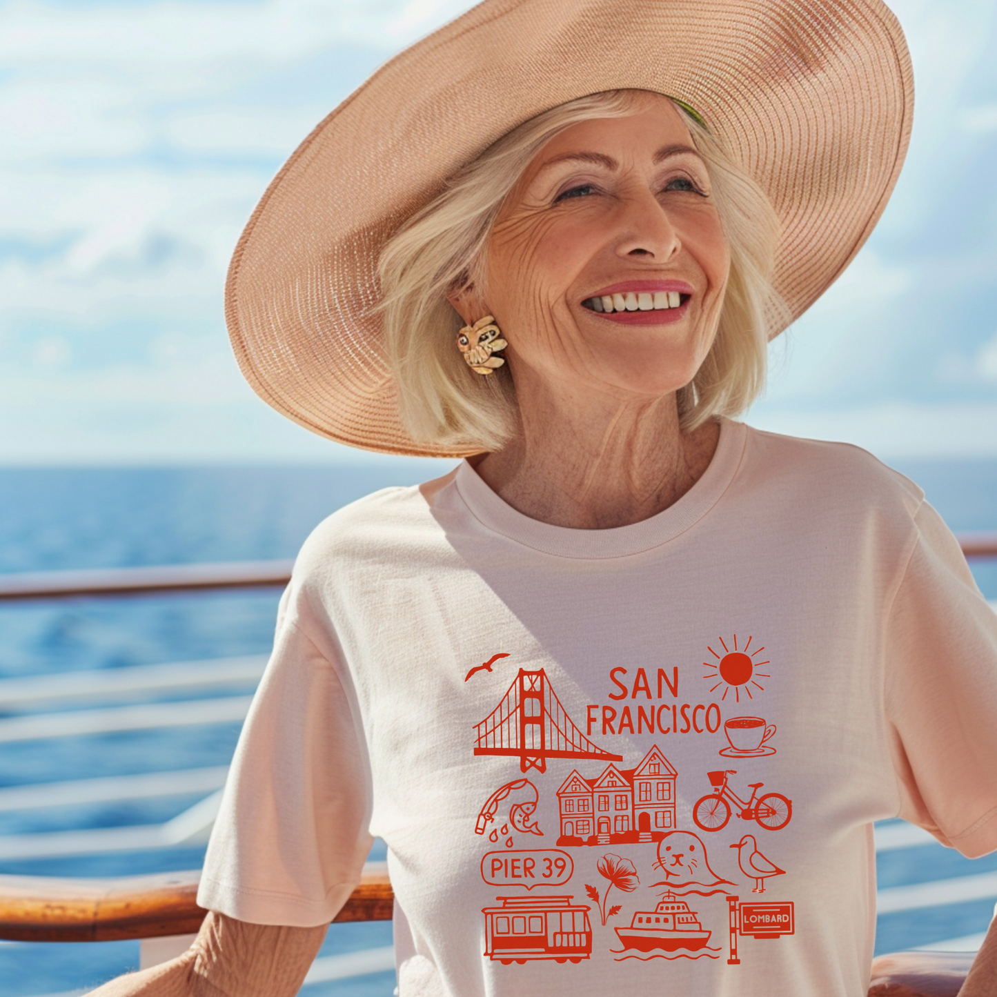 San Francisco Line Art Unisex Tee, California Travel T-shirt, Golden Gate Bridge, Bay Area Souvenir Shirt, Cityscape Graphic Top, Bay Area
