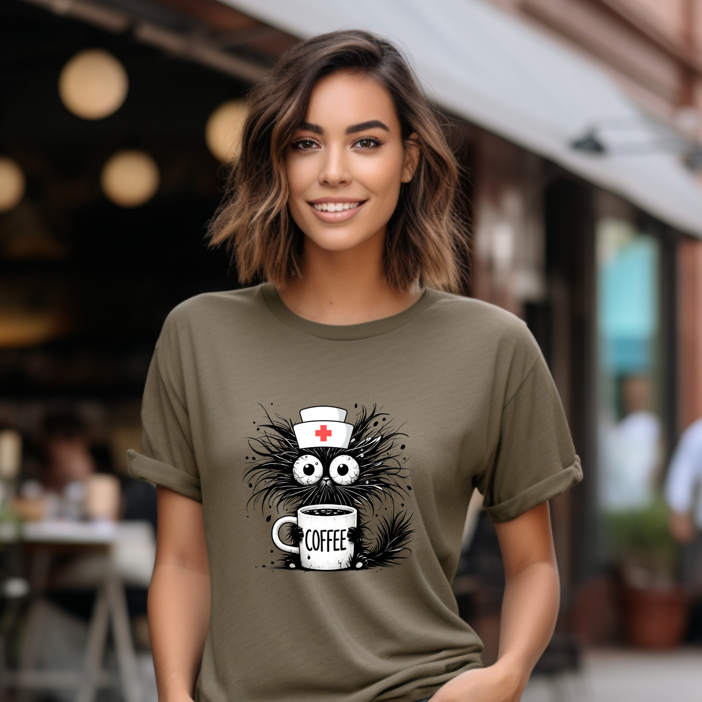 Nurse Shirt, Nurse Practitioner, Gift for Nurses, RN Gift, Cat Shirt, Funny Cat Shirt, Funny Coffee Shirt, School Nurse, Nurse Appreciation