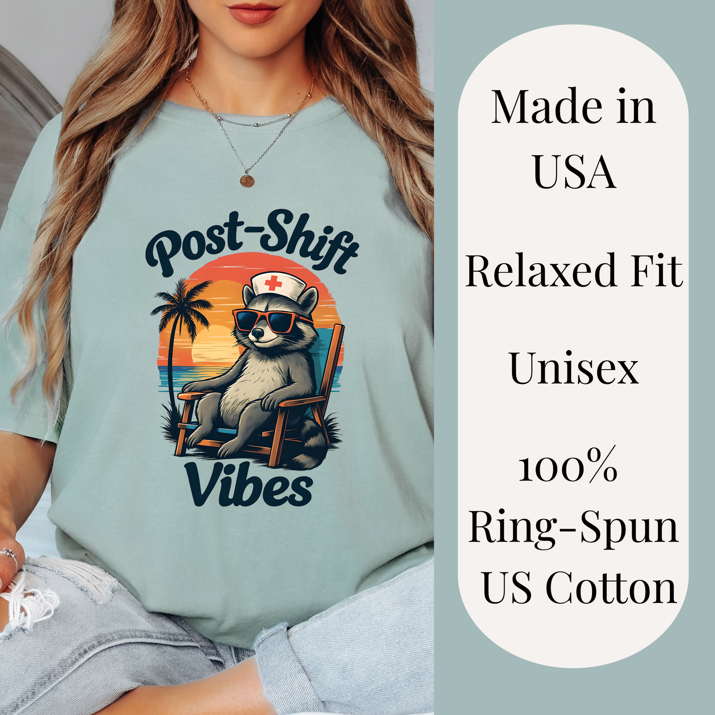 Cozy Nurse Shirt with Funny Raccoon Design- Ideal for Nurse Practitioners, ER Nurses, Med Surg Nurses, ICU Nurse, and NICU Nurses
