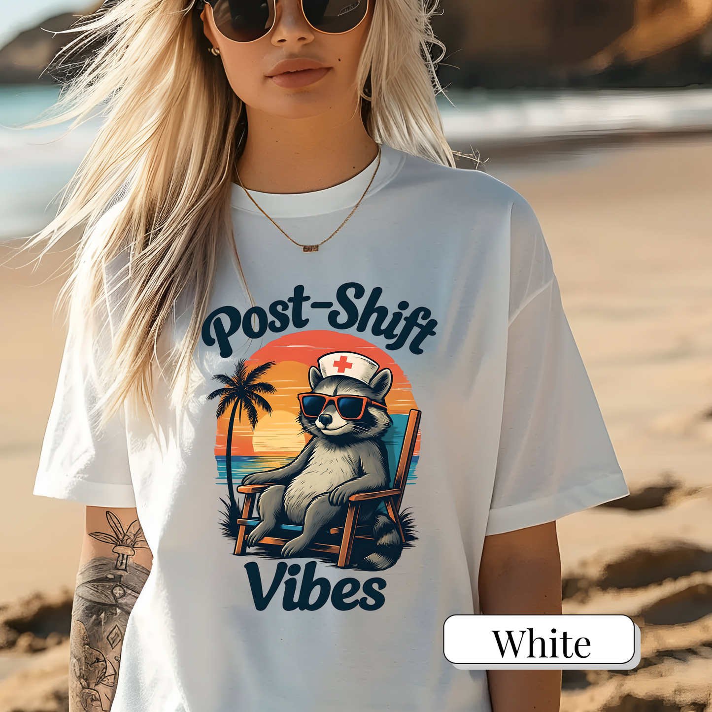 Cozy Nurse Shirt with Funny Raccoon Design- Ideal for Nurse Practitioners, ER Nurses, Med Surg Nurses, ICU Nurse, and NICU Nurses