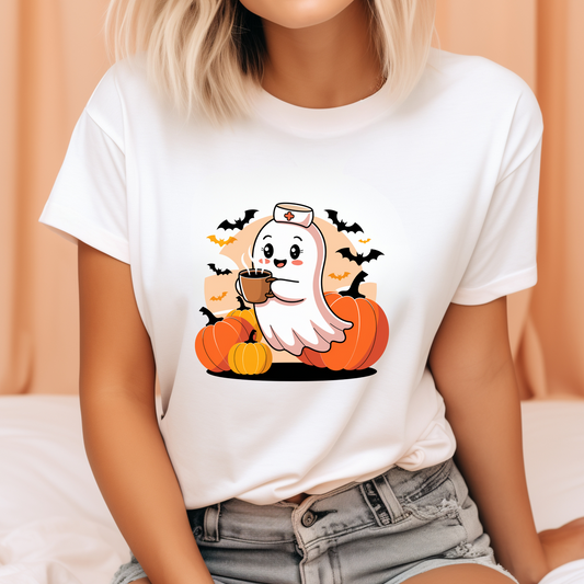 Cute Ghost Shirt: Ideal Halloween Nurse Shirt, Seasonal Shirts