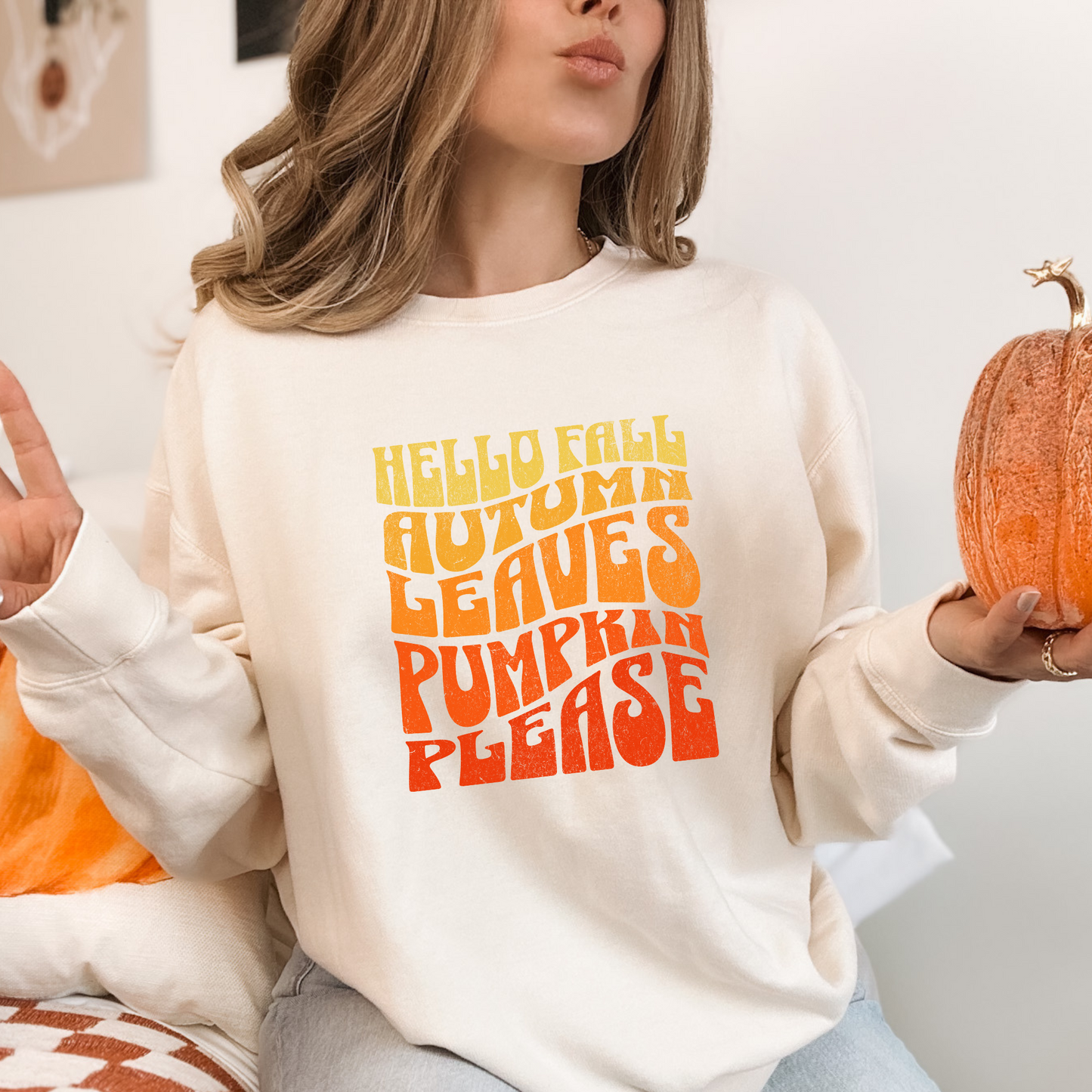 Seasonal Sweatshirt- Perfect Fall Sweater, Crewneck Sweatshirt, Cozy Sweater, Pumpkin Sweater, Halloween Crewneck, Halloween Sweater