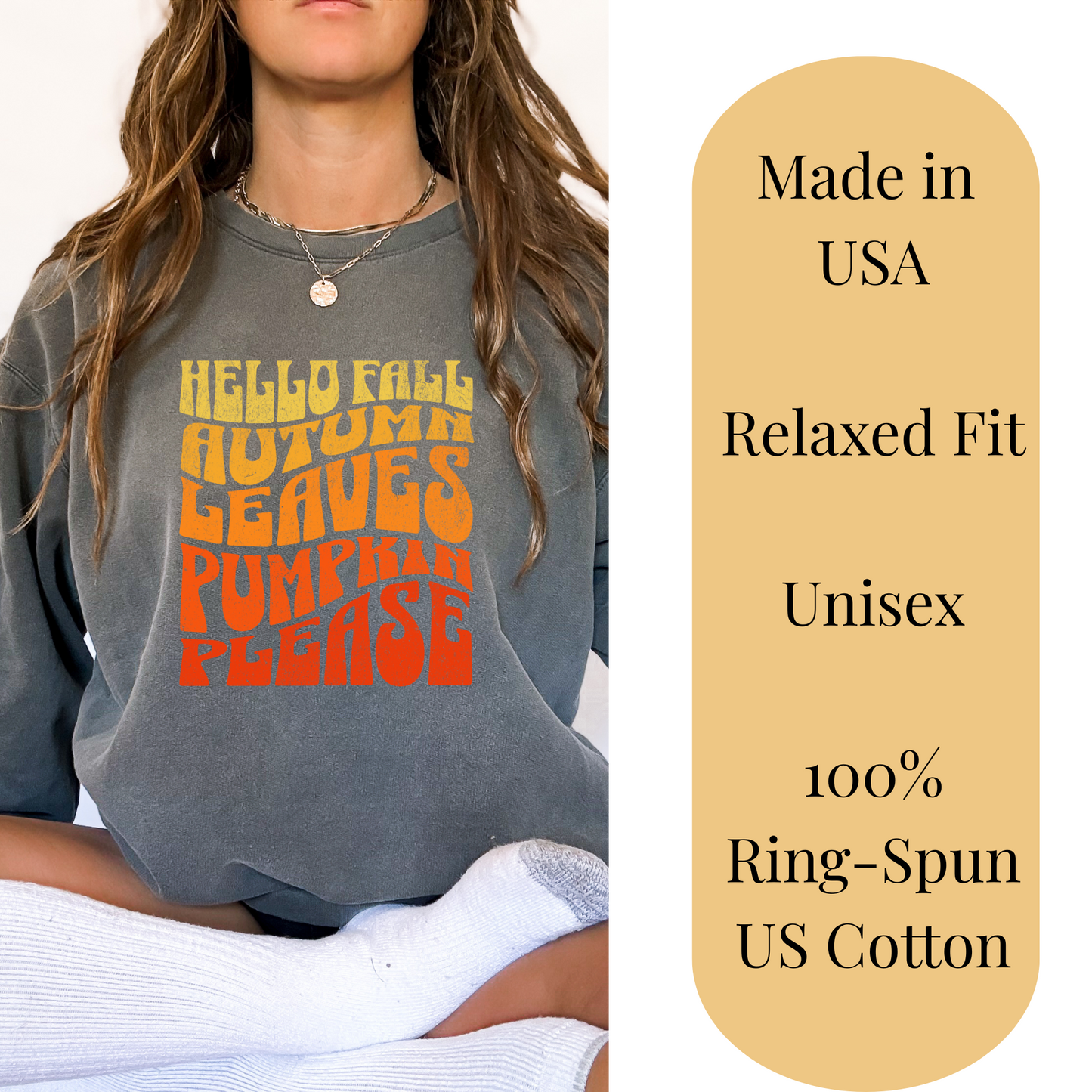 Seasonal Sweatshirt- Perfect Fall Sweater, Crewneck Sweatshirt, Cozy Sweater, Pumpkin Sweater, Halloween Crewneck, Halloween Sweater