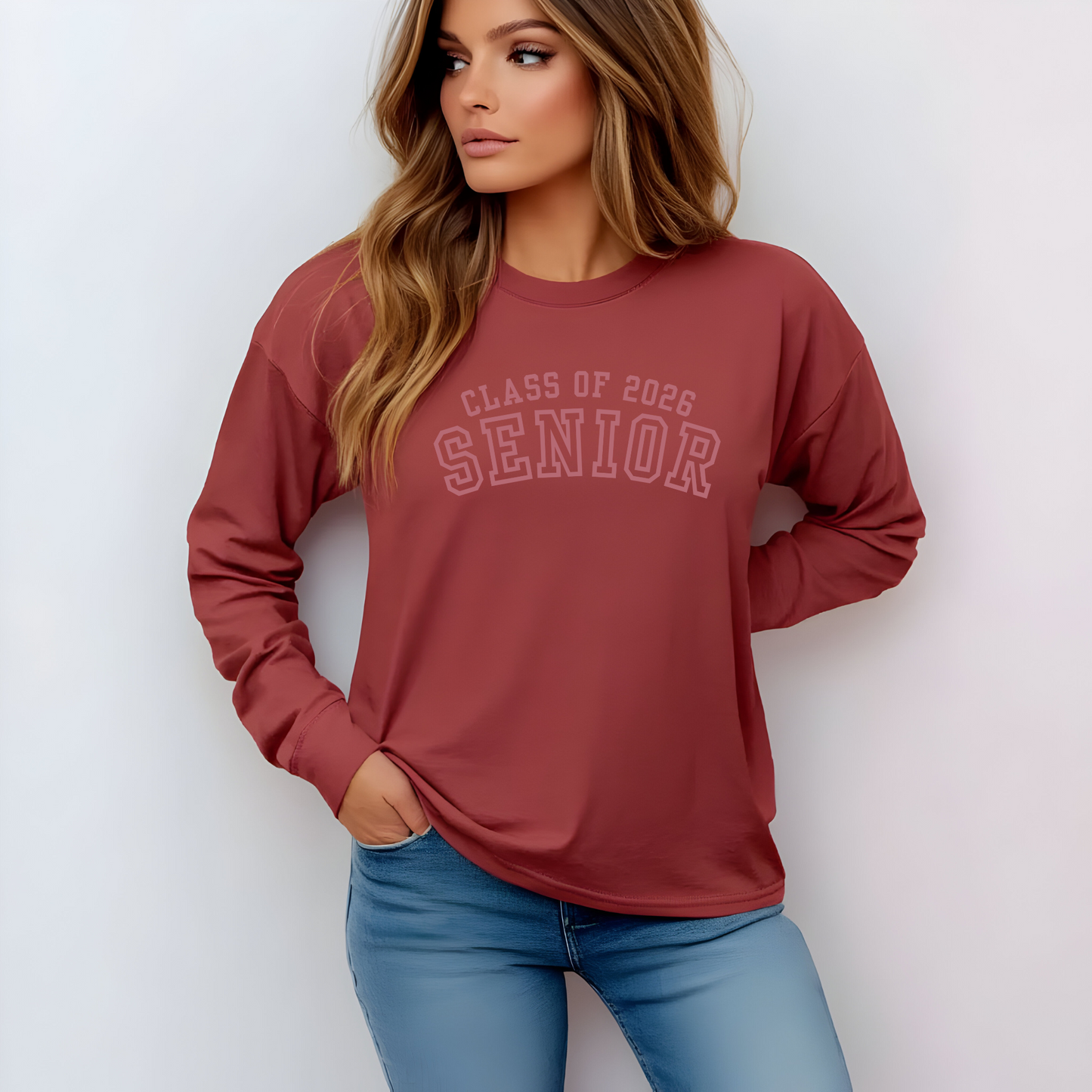 Senior Class of 2026 Unisex Long Sleeve Shirt - Varsity Style High School Graduation Top, College Team Spirit Apparel, Grad Gift Idea,