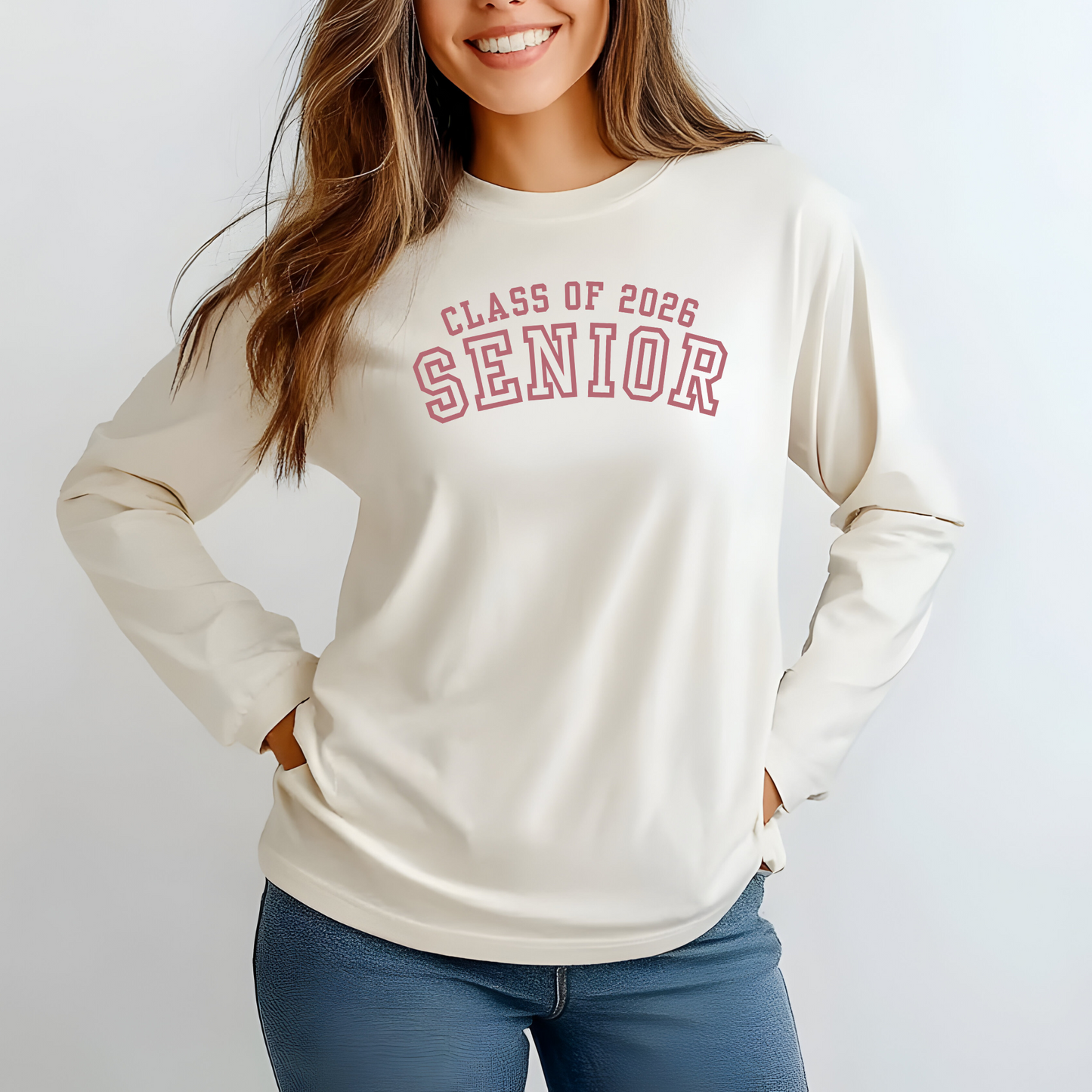 Senior Class of 2026 Unisex Long Sleeve Shirt - Varsity Style High School Graduation Top, College Team Spirit Apparel, Grad Gift Idea,