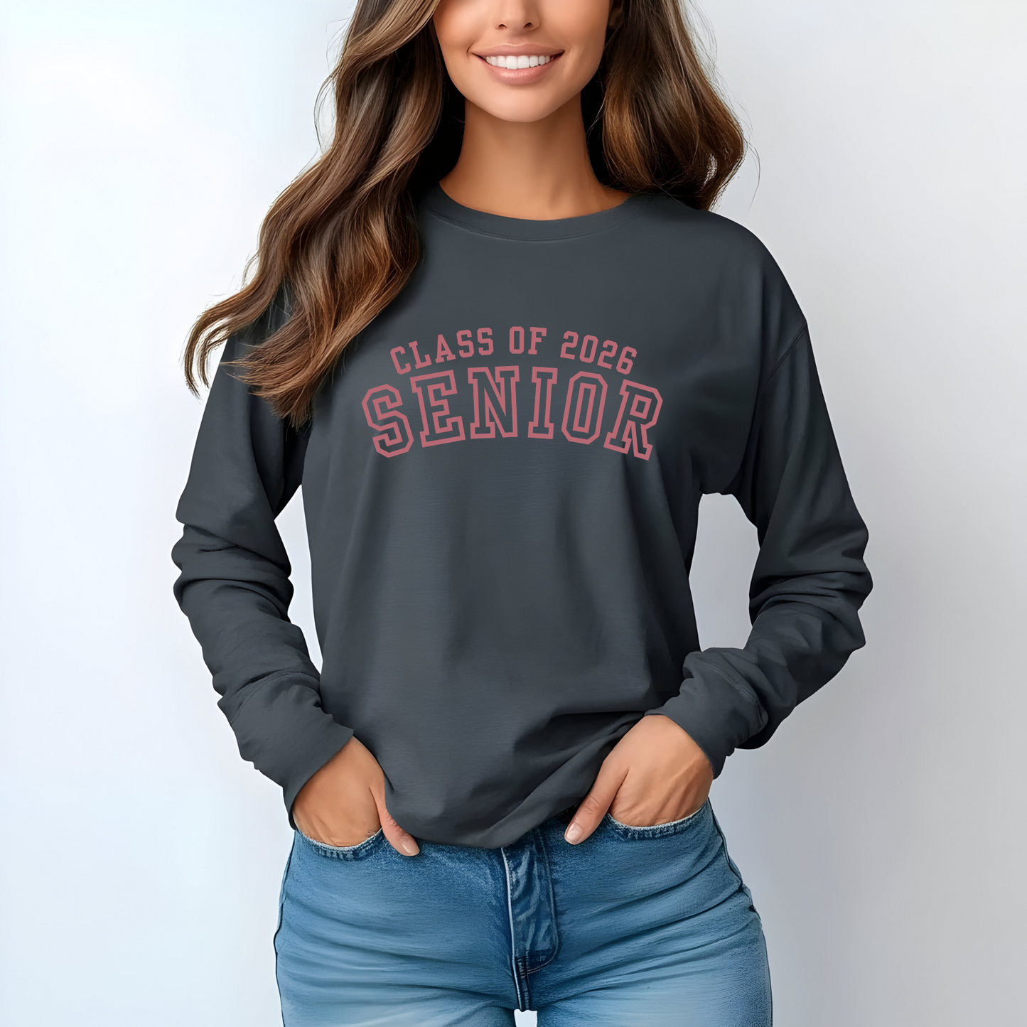 Senior Class of 2026 Unisex Long Sleeve Shirt - Varsity Style High School Graduation Top, College Team Spirit Apparel, Grad Gift Idea,