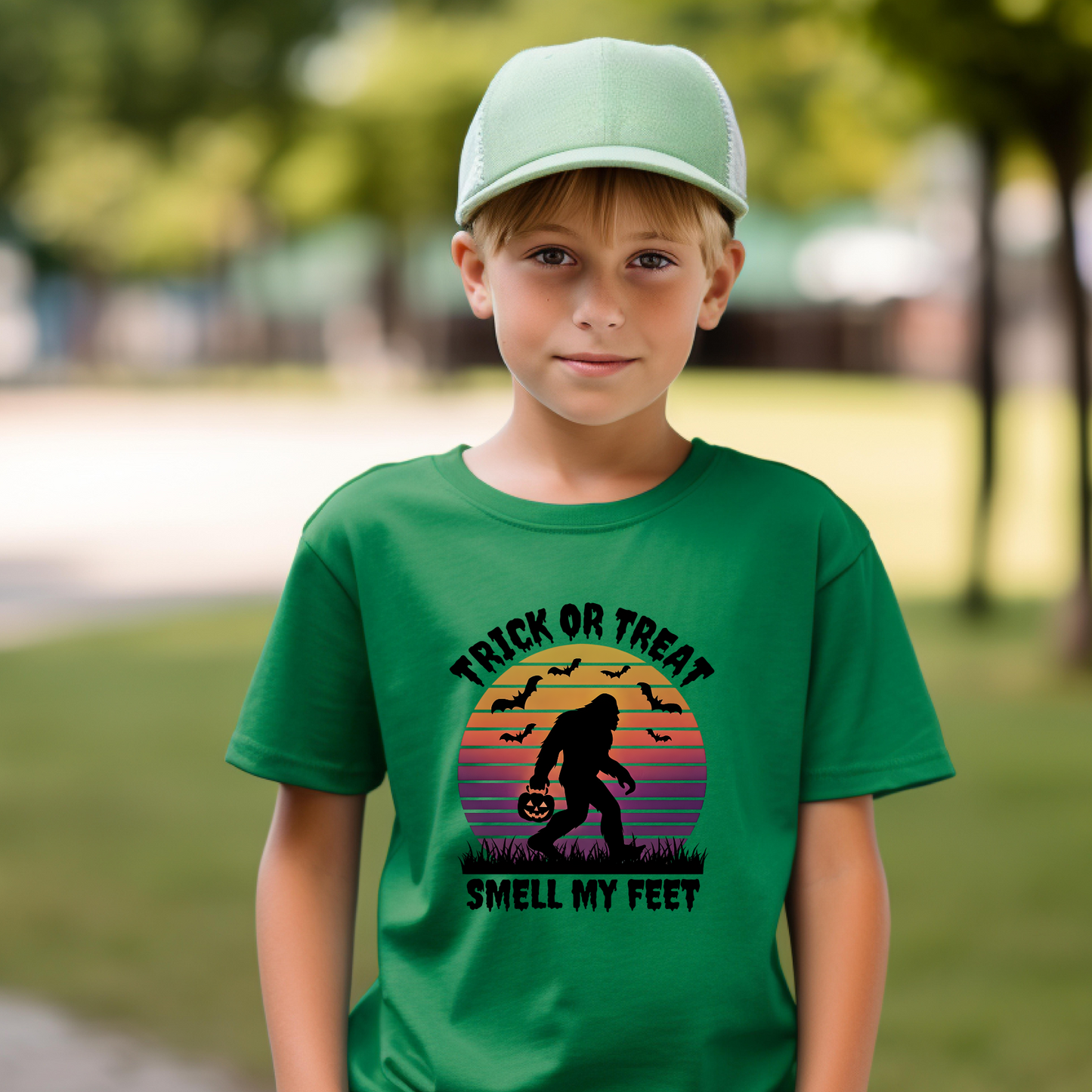 Bigfoot Halloween Kids Tee, Trick-or-Treating Costume, Halloween Party Shirt, Kids Graphic Tee, Boys Girls Tee, Children's Halloween Shirt