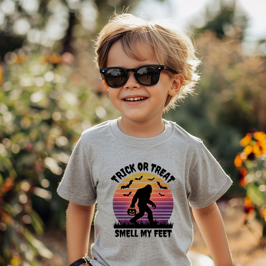 Bigfoot Halloween Kids Tee, Trick-or-Treating Costume, Halloween Party Shirt, Kids Graphic Tee, Boys Girls Tee, Children's Halloween Shirt