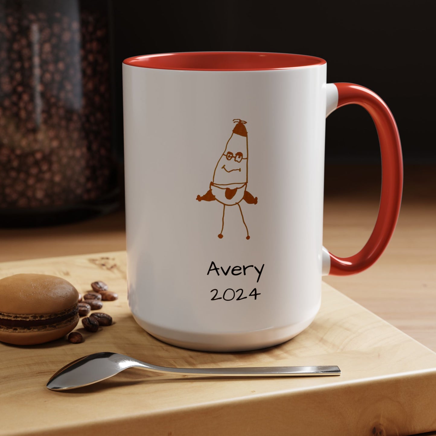 Personalized Kids Drawings, Custom Kids Artwork, Unique Custom Mug, Art on Mug, Unique Gift Idea