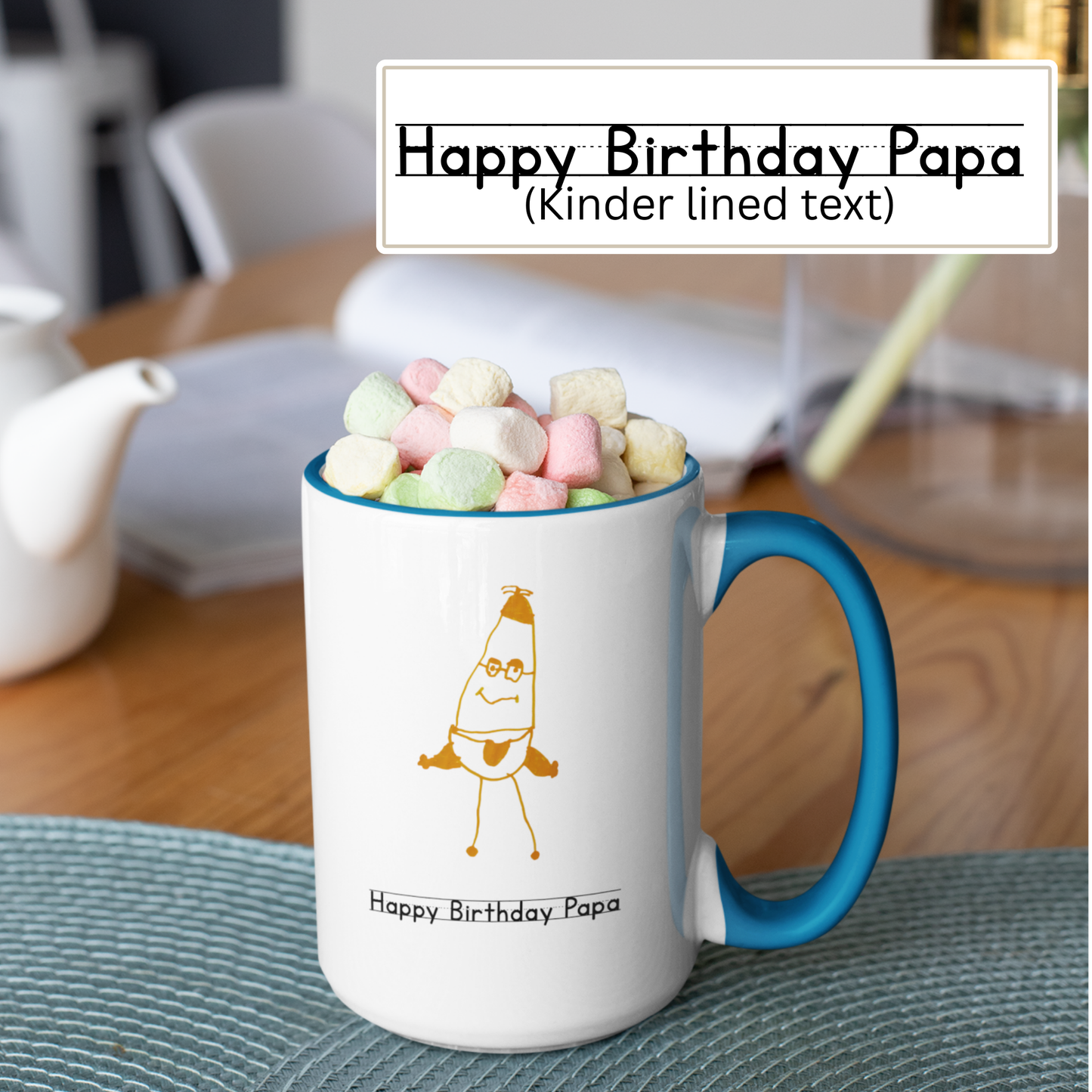 Personalized Kids Drawings, Custom Kids Artwork, Unique Custom Mug, Art on Mug, Unique Gift Idea