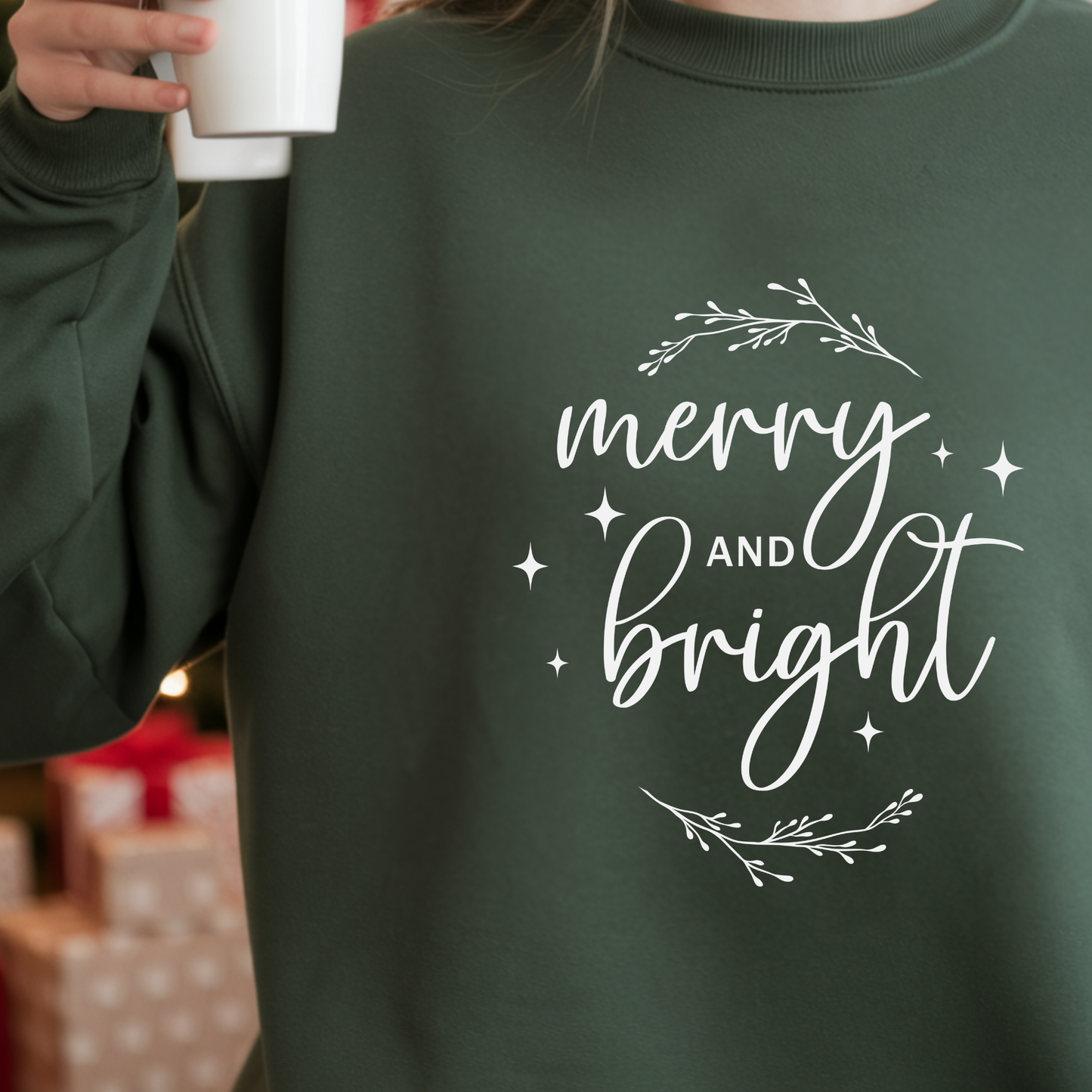 Merry & Bright Holiday Sweatshirt | Merry and Bright Crewneck