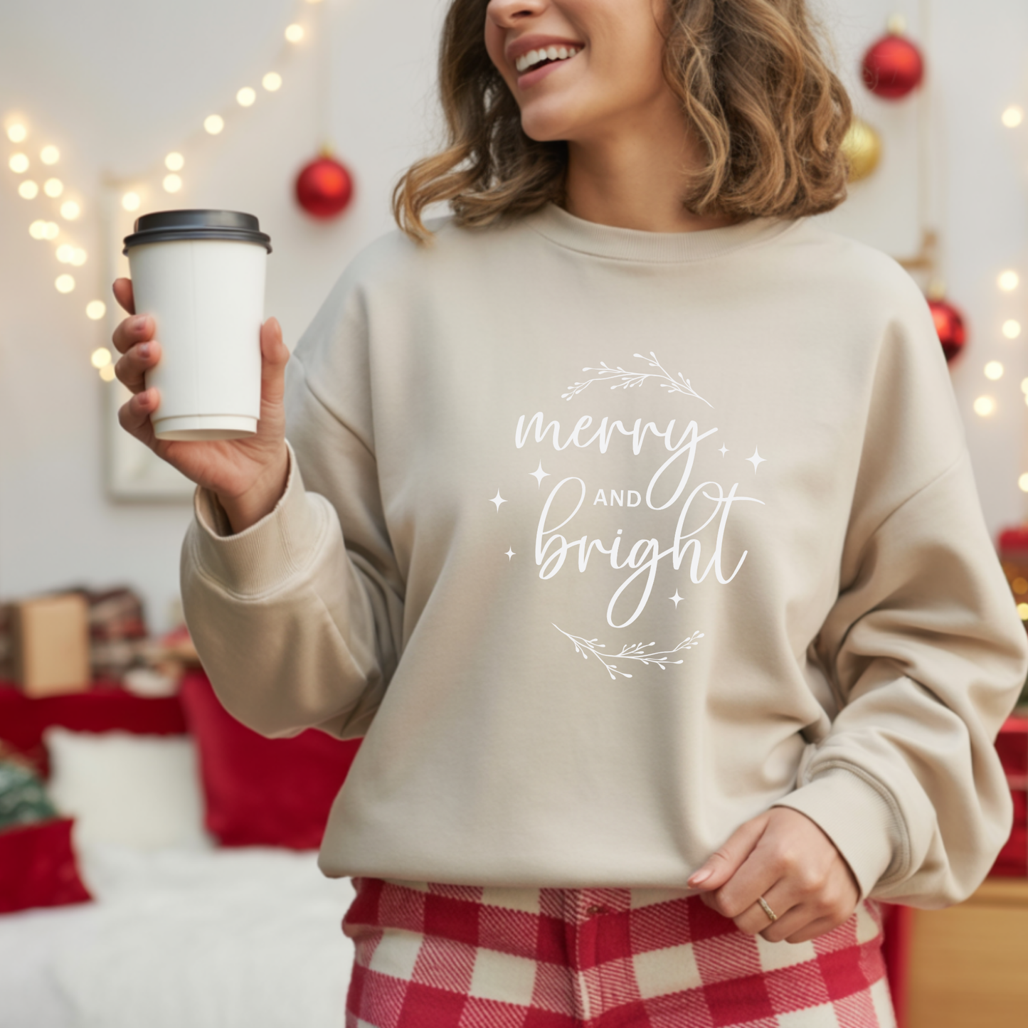 Merry & Bright Holiday Sweatshirt | Merry and Bright Crewneck