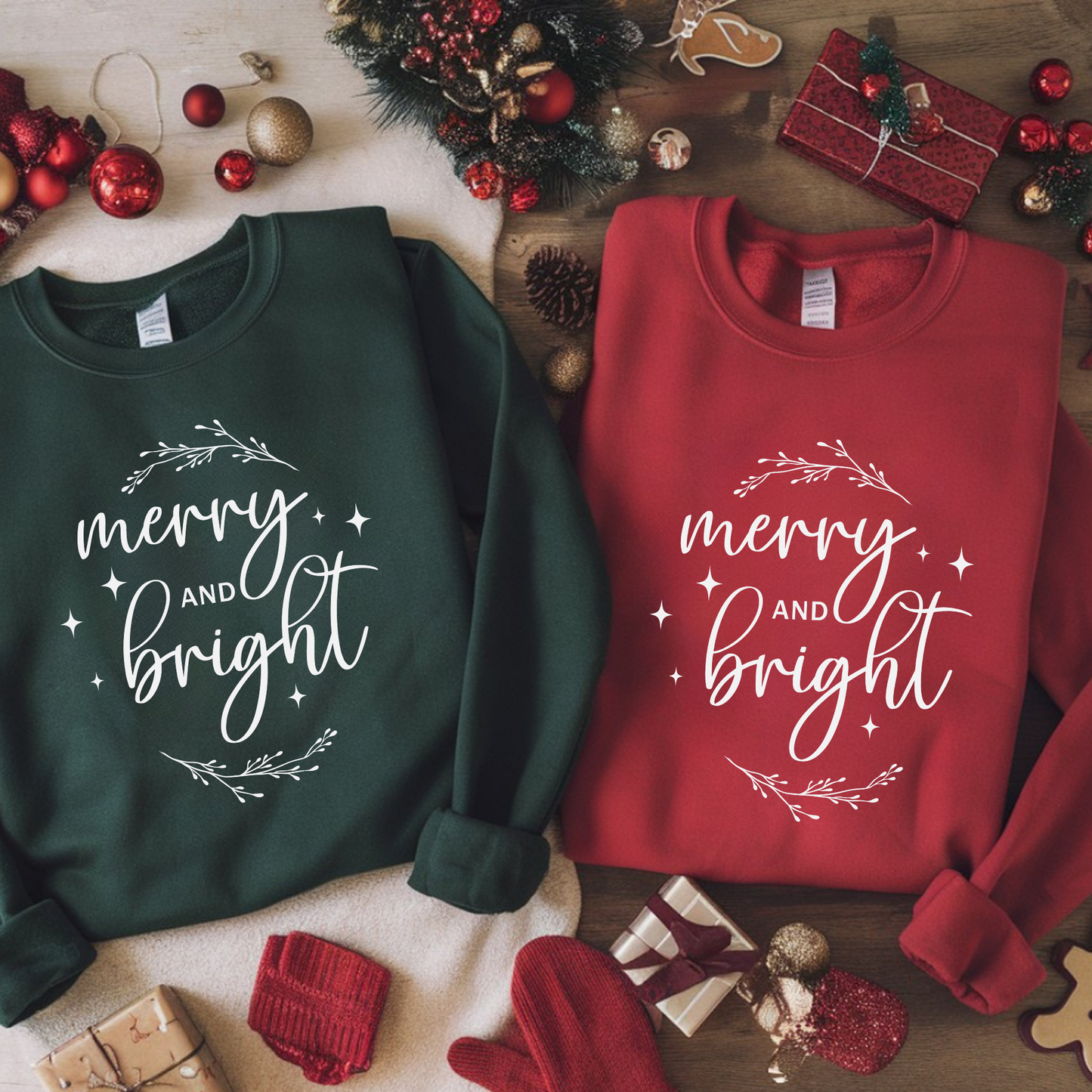 Merry & Bright Holiday Sweatshirt | Merry and Bright Crewneck