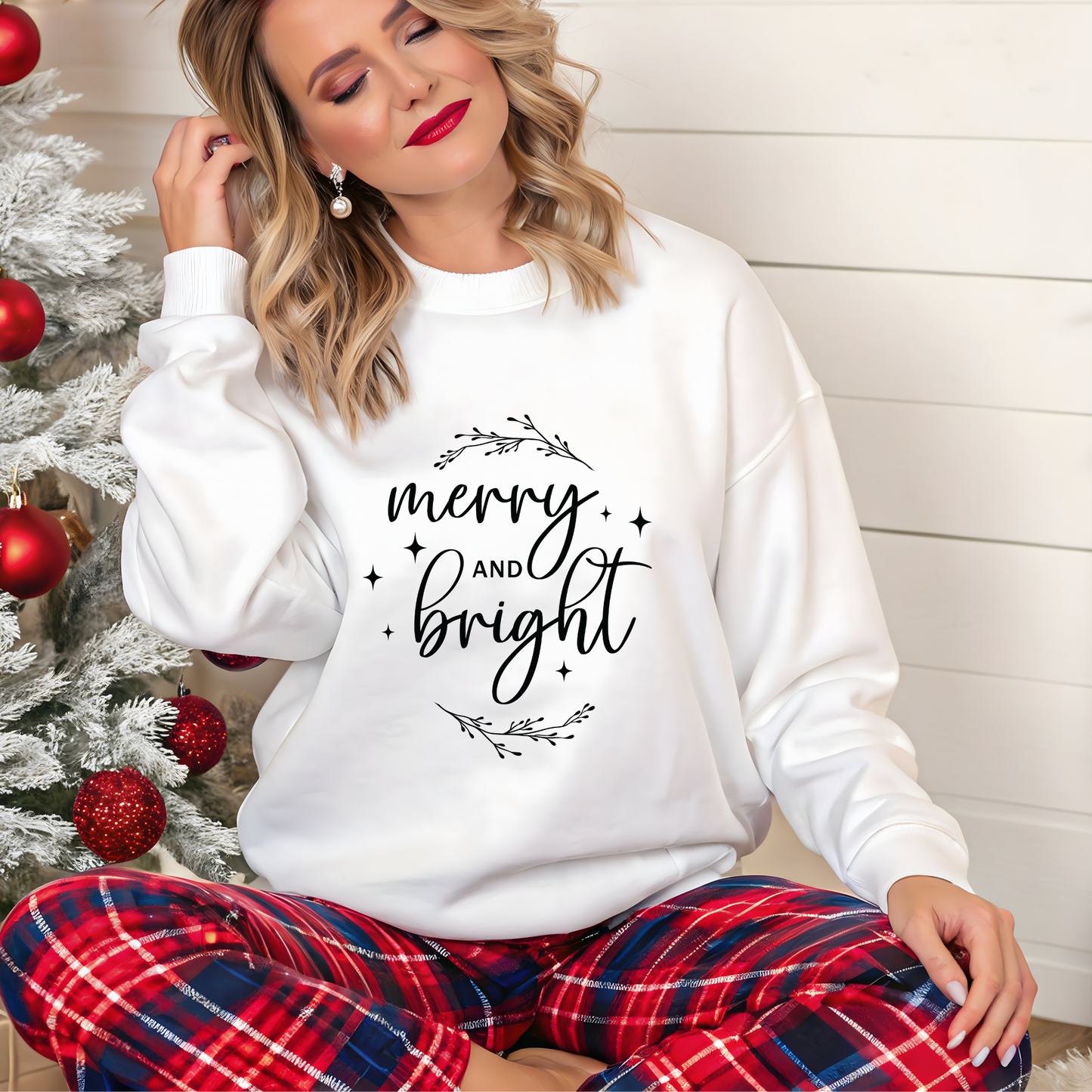 Merry & Bright Holiday Sweatshirt | Merry and Bright Crewneck