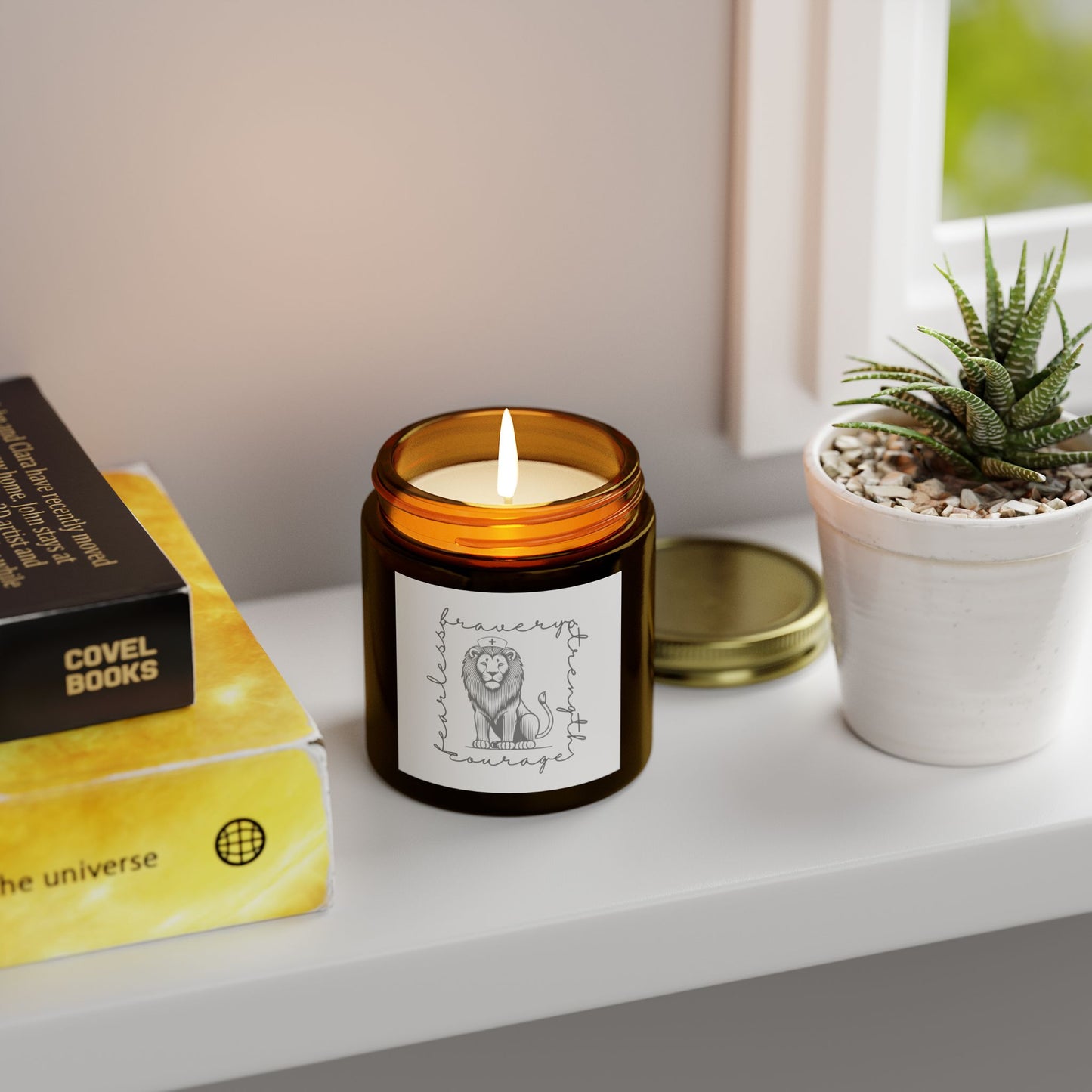 Courageous Lion Scented Candle: Bravery, Strength, Courage, Fearless